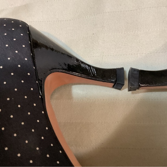 Sesto Meucci of Florence Black & White Polka Dot Heels - Picture 2 of 8